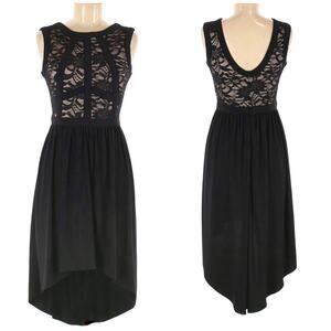 R&M Richards | Lace Bodice Sparkle Cocktail Dress